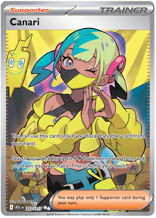Canari 257/217 Ultra Rare Pokemon Card (Mega Evolution Ascended Heroes)