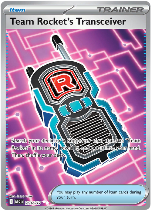 Team Rocket's Transceiver 263/217 Ultra Rare Pokemon Card (Mega Evolution Ascended Heroes)