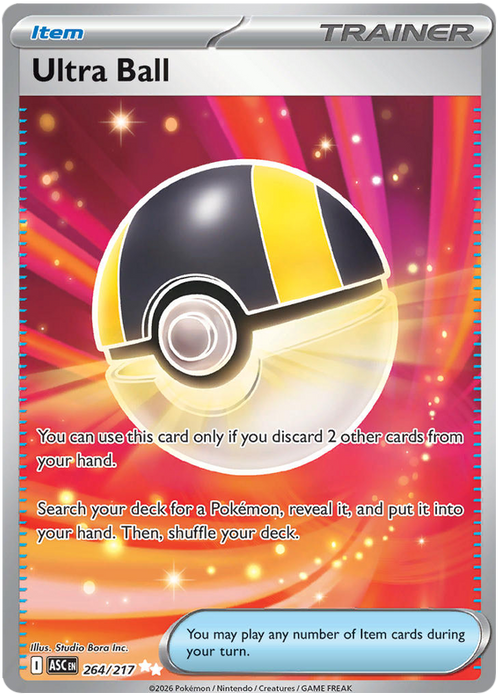 Ultra Ball 264/217 Ultra Rare Pokemon Card (Mega Evolution Ascended Heroes)