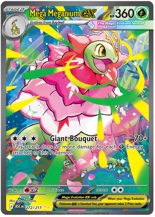 Mega Meganium ex 272/217 Special Illustration Rare Pokemon Card (Mega Evolution Ascended Heroes)