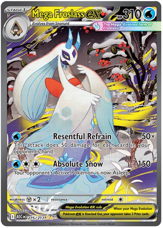 Mega Froslass ex 275/217 Special Illustration Rare Pokemon Card (Mega ...