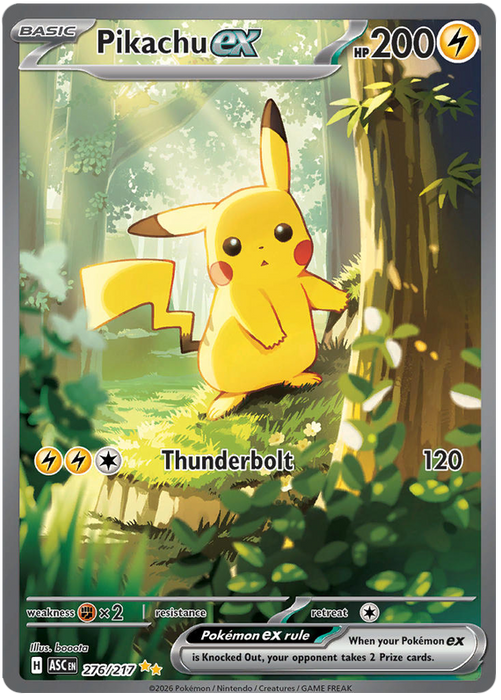 Pikachu ex 276/217 Special Illustration Rare Pokemon Card (Mega Evolution Ascended Heroes)