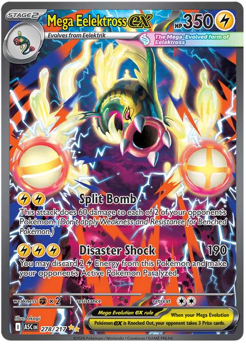 Mega Eelektross ex 278/217 Special Illustration Rare Pokemon Card (Mega Evolution Ascended Heroes)