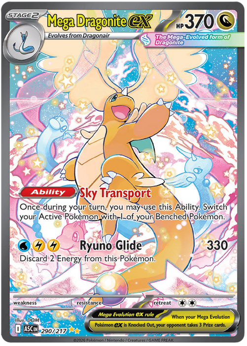 Mega Dragonite ex 290/217 Special Illustration Rare Pokemon Card (Mega Evolution Ascended Heroes)