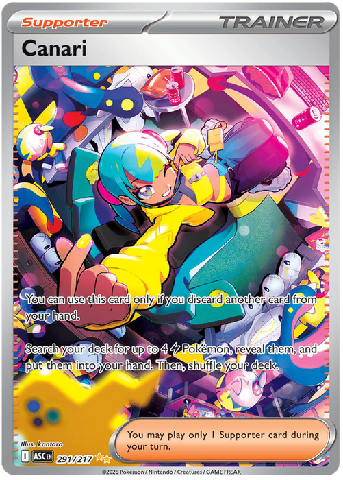 Canari 291/217 Special Illustration Rare Pokemon Card (Mega Evolution Ascended Heroes)