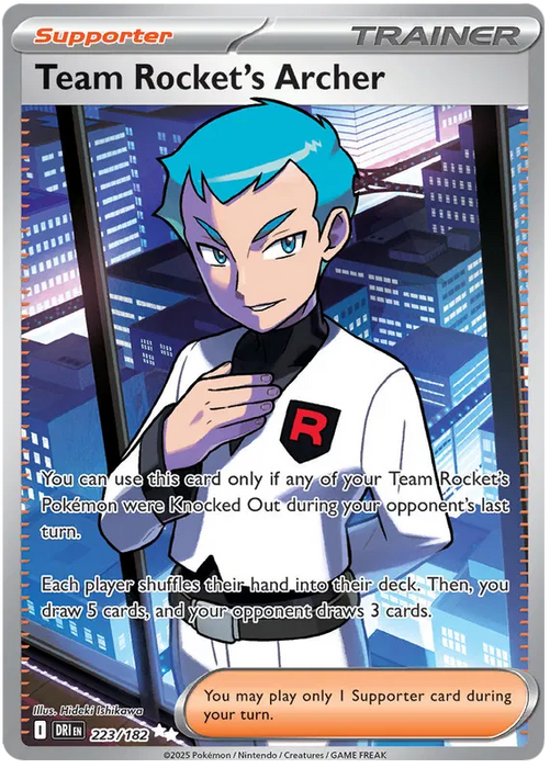 Team Rocket's Archer 223/182 Ultra Rare Pokemon Card (Scarlet & Violet Destined Rivals)