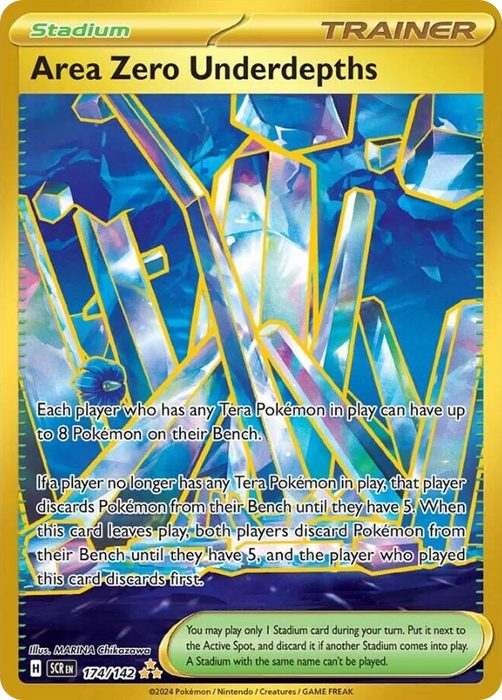 Area Zero Underdepths 174 /142 Hyper Rare Pokemon Card (SV Stellar Crown)