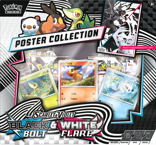 Pokemon TCG Scarlet & Violet Black Bolt & White Flare Unova Poster Collection