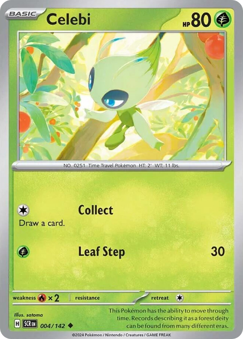 Celebi 004 /142 Uncommon Pokemon Card (SV Stellar Crown)