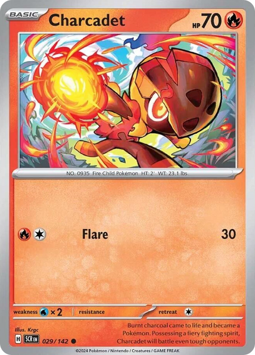 Charcadet 029 /142 Common Reverse Holo Pokemon Card (SV Stellar Crown)