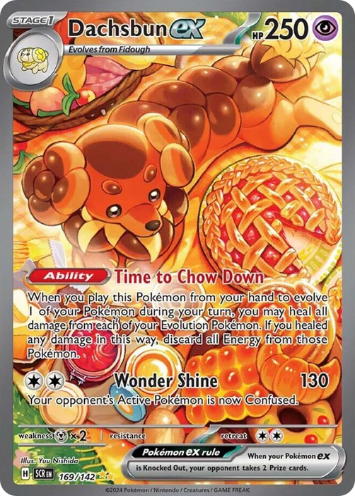 Dachsbun ex 169 /142 Special Illustration Rare Pokemon Card (SV Stellar Crown)