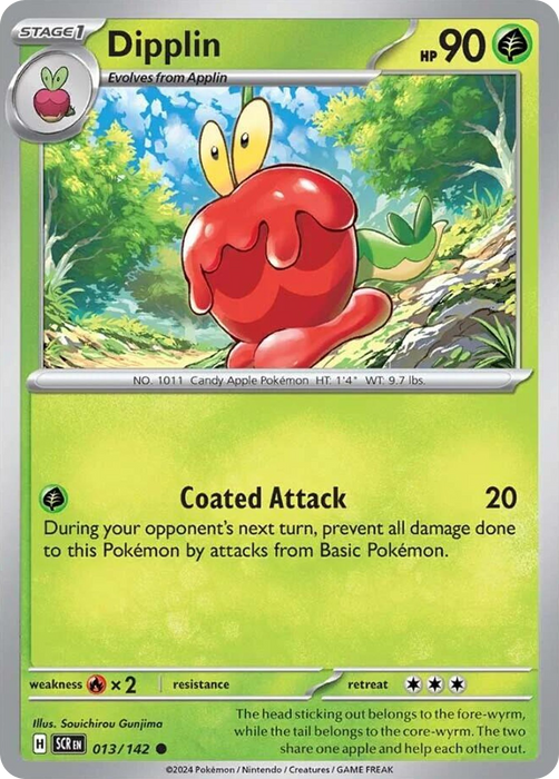 Dipplin 013 /142 Common Pokemon Card (SV Stellar Crown)