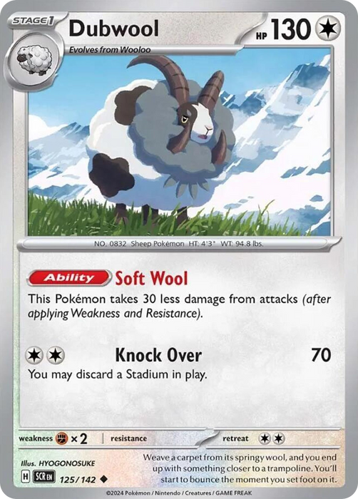 Dubwool 125 /142 Uncommon Pokemon Card (SV Stellar Crown)