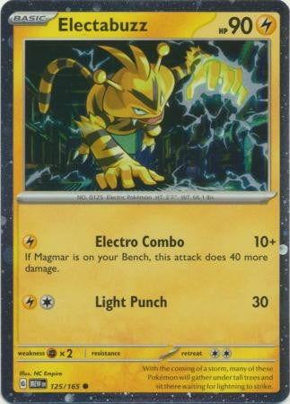 Electabuzz 125/165 Holo Pokemon Card (Pokemon SV 151)
