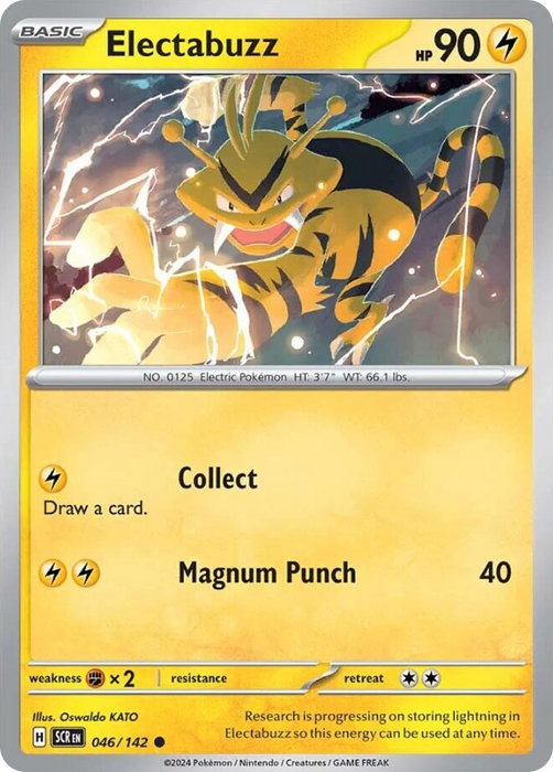 Electabuzz 046 /142 Common Reverse Holo Pokemon Card (SV Stellar Crown)