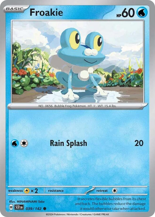 Froakie 039 /142 Common Reverse Holo Pokemon Card (SV Stellar Crown)