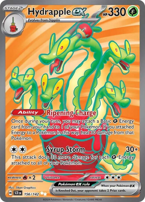 Hydrapple ex 156 /142 Ultra Rare Pokemon Card (SV Stellar Crown)