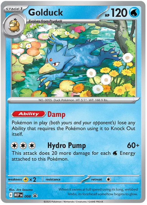 Golduck MEP008 Pokemon Promo Card