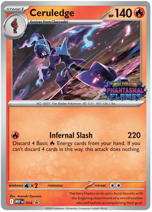 Ceruledge MEP014 Pokemon Promo Card