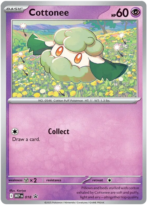 Cottonee MEP018 Pokemon Promo Card