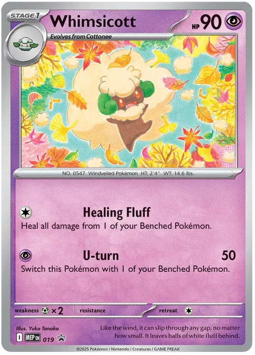Whimsicott MEP019 Pokemon Promo Card