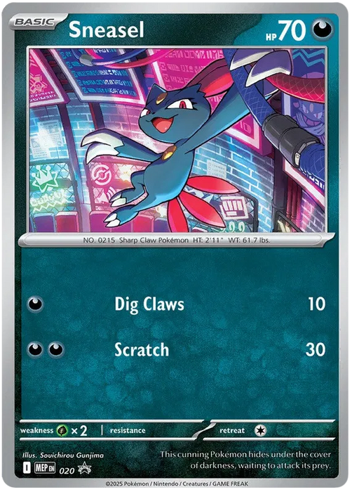 Sneasel MEP020 Pokemon Promo Card