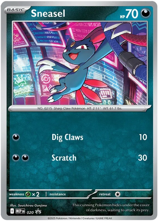 Sneasel MEP020 Pokemon Promo Card