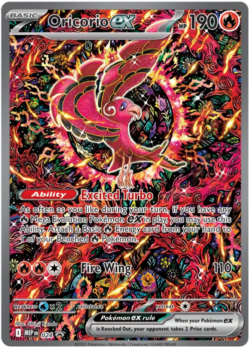 Oricorio ex MEP024 Pokemon Promo Card