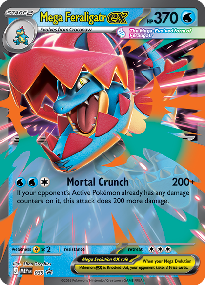 Mega Feraligatr ex MEP036 Pokemon Promo Card