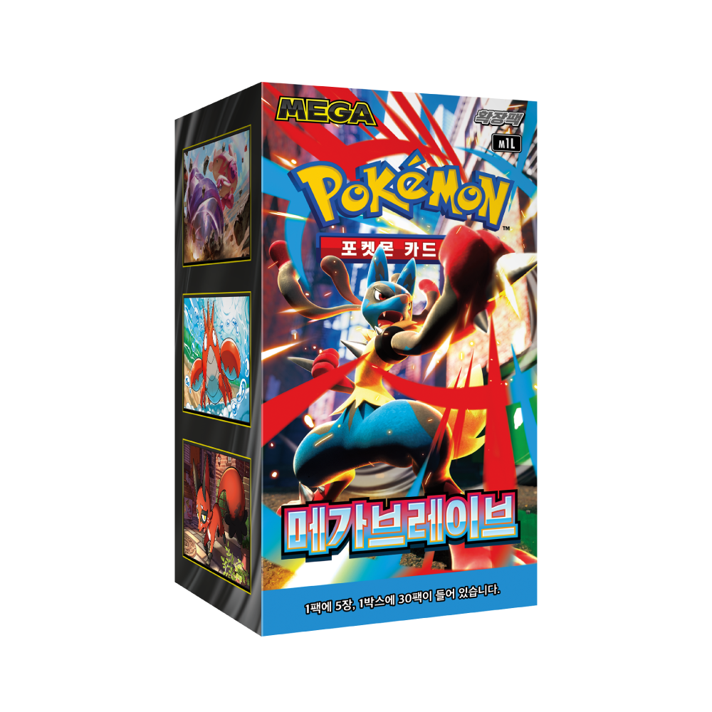 Pokemon TCG Mega Brave m1L Korean Booster Box (30 Booster Packs
