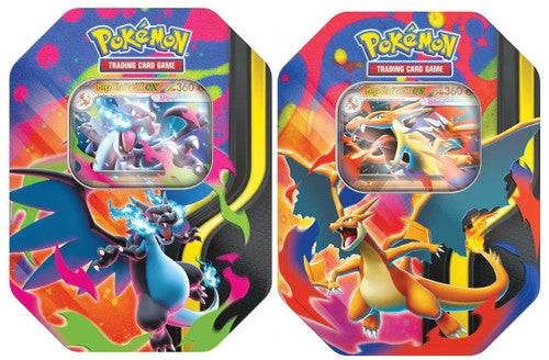Pokemon TCG Mega Charizard Tin- Bundle of 2 (Mega Charizard X & Y)