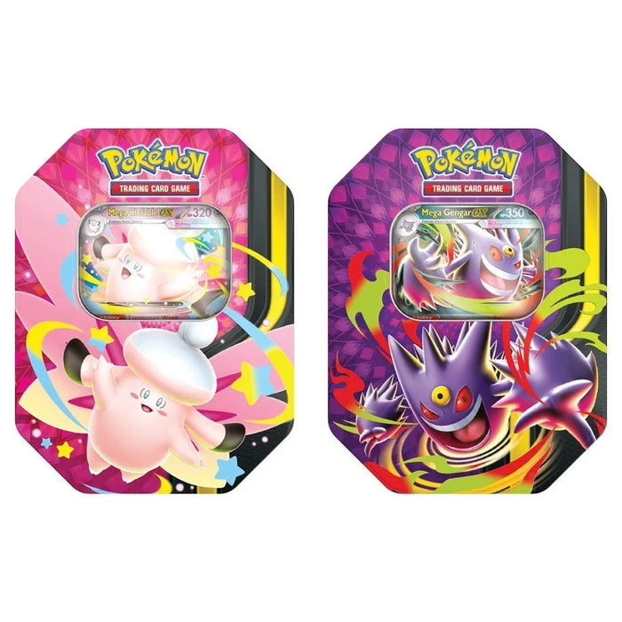 Pokemon TCG Mega Moonlit Tin Collection ft. Gengar and Clefable (One of Each)