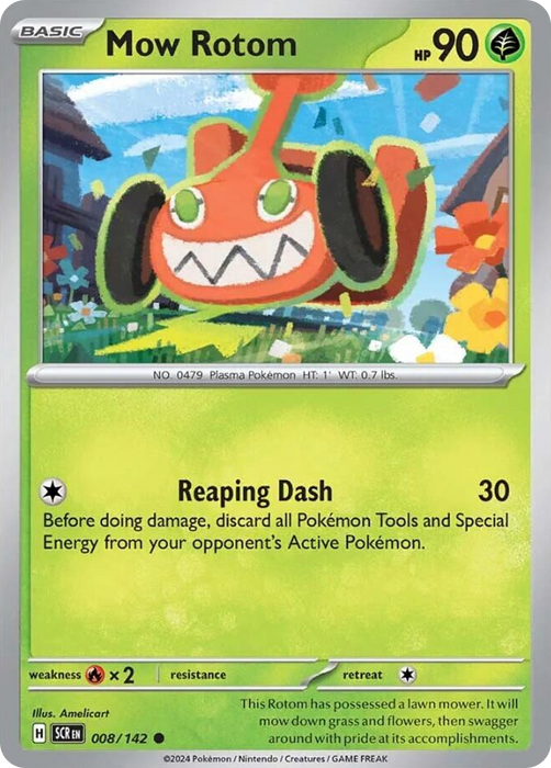 Mow Rotom 008 /142 Common Pokemon Card (SV Stellar Crown)