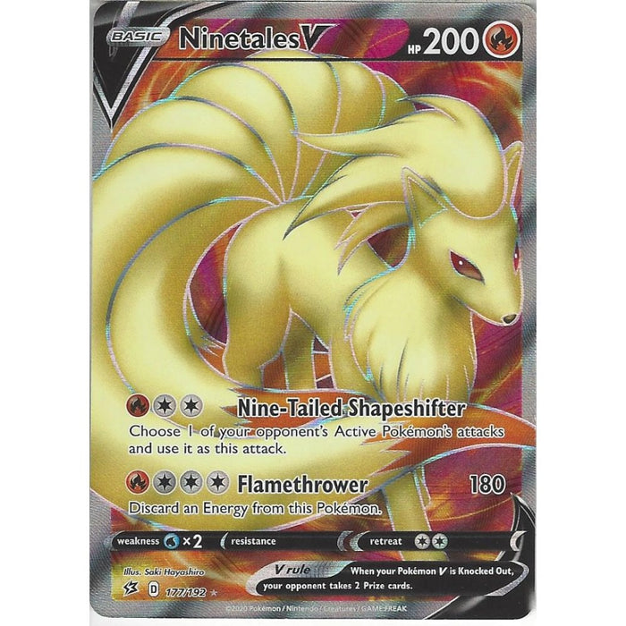 Ninetales V 177/192 Ultra Rare Pokemon Card (SWSH Rebel Clash)
