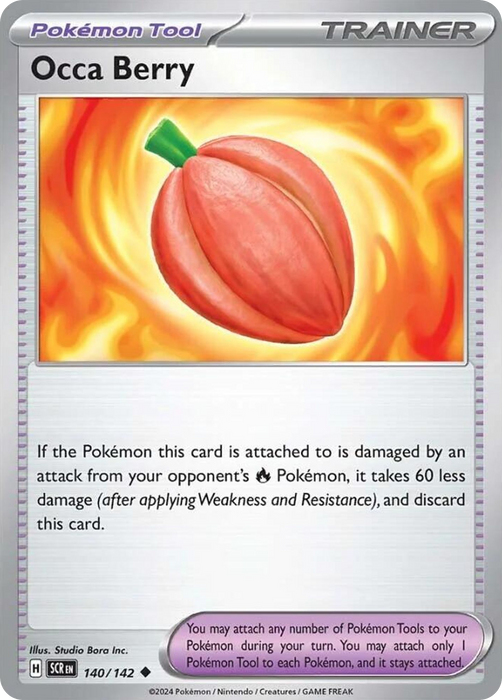 Occa Berry 140 /142 Uncommon Pokemon Card (SV Stellar Crown)