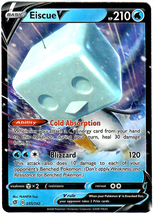 Eiscue V 055/192 Ultra Rare Pokemon Card (SWSH Rebel Clash)
