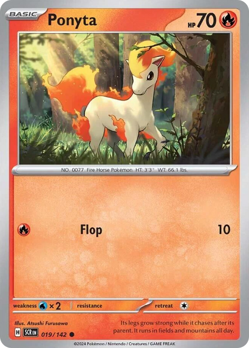 Ponyta 019 /142 Common Pokemon Card (SV Stellar Crown)