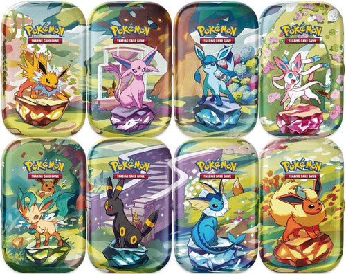 Pokemon TCG Scarlet & Violet Prismatic Evolutions Mini Tins (Set of 8 Tins)