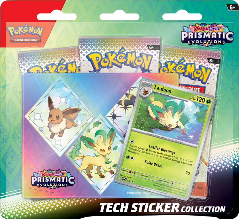 Pokemon TCG Scarlet & Violet Prismatic Evolutions Tech Sticker Collection (Set of 3)