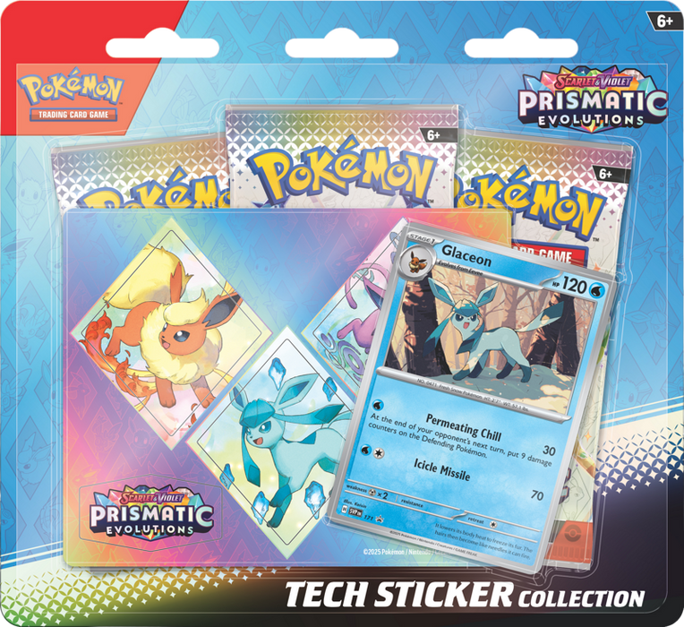 Pokemon TCG Scarlet & Violet Prismatic Evolutions Tech Sticker Collection (Set of 3)