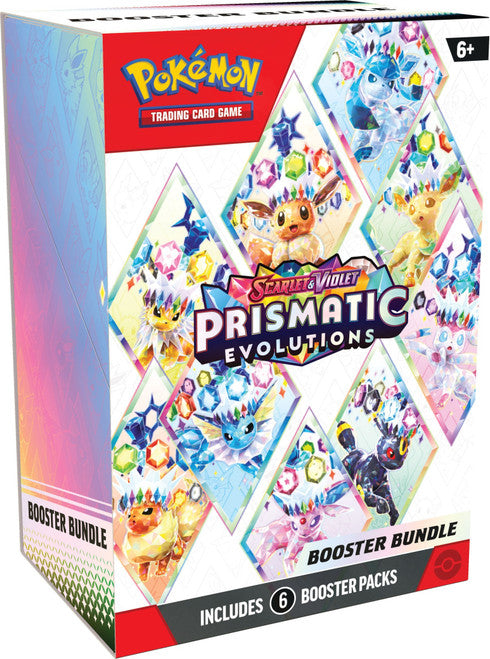 Pokemon TCG Scarlet & Violet Prismatic Evolutions Booster Bundle (6 Booster Packs)