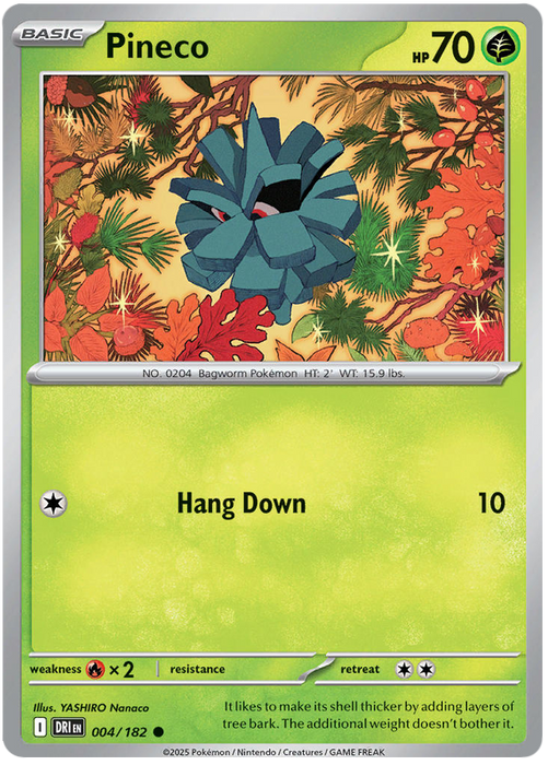 Pineco 004/182 Common Pokemon Card (Scarlet & Violet Destined Rivals)
