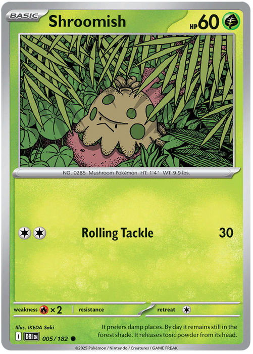 Shroomish 005/182 Common Pokemon Card (Scarlet & Violet Destined Rivals)