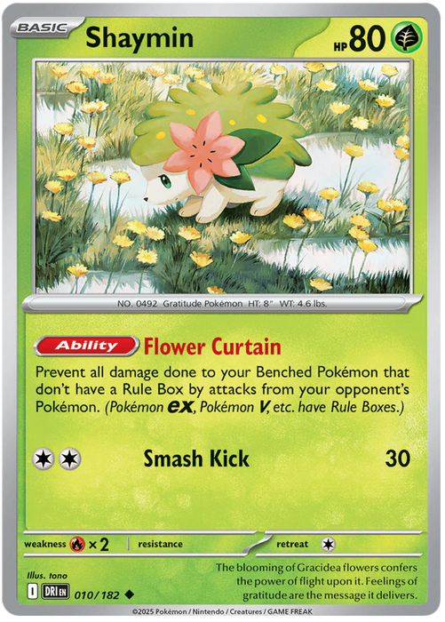 Shaymin 010/182 Uncommon Pokemon Card (Scarlet & Violet Destined Rivals)