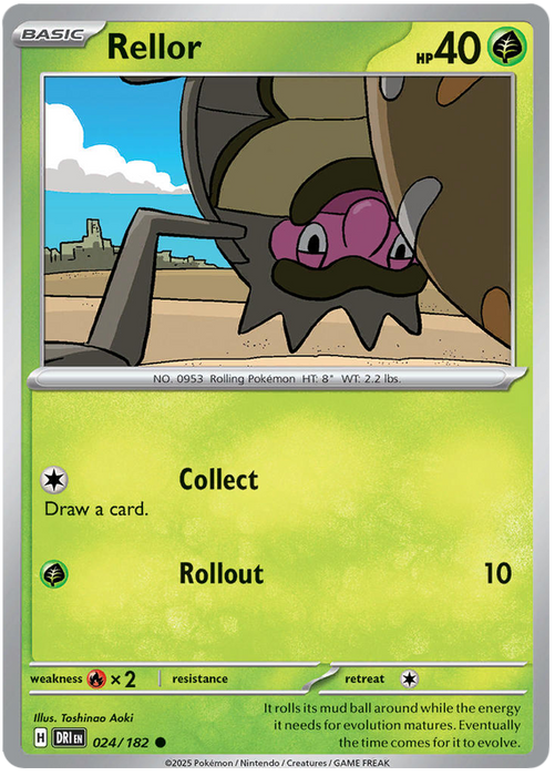 Rellor 024/182 Common Pokemon Card (Scarlet & Violet Destined Rivals)