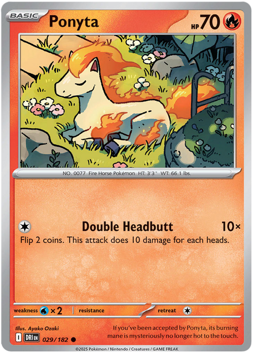 Ponyta 029/182 Common Pokemon Card (Scarlet & Violet Destined Rivals)