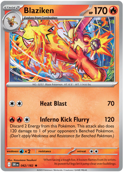 Blaziken 042/182 Rare Pokemon Card (Scarlet & Violet Destined Rivals)