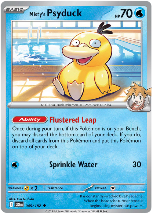 Misty's Psyduck 045/182 Uncommon Pokemon Card (Scarlet & Violet Destined Rivals)