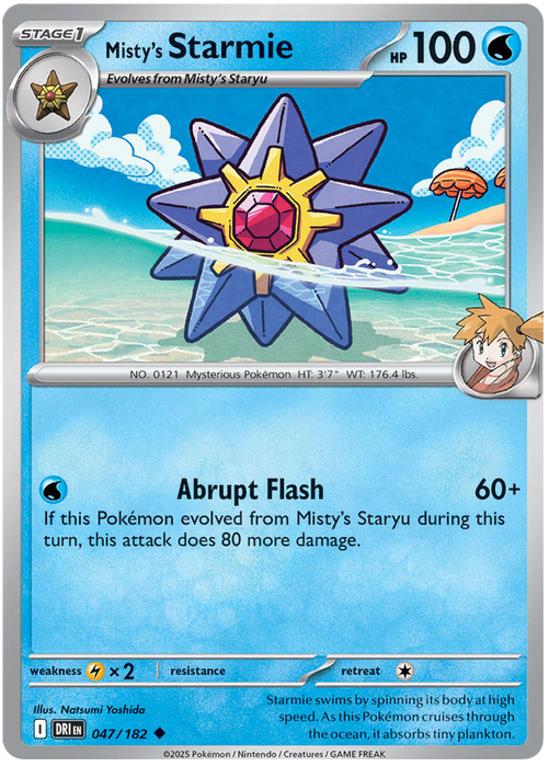 Misty's Starmie 047/182 Uncommon Pokemon Card (Scarlet & Violet Destined Rivals)