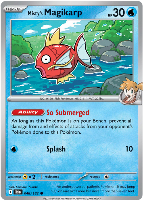 Misty's Magikarp 048/182 Common Pokemon Card (Scarlet & Violet Destined Rivals)
